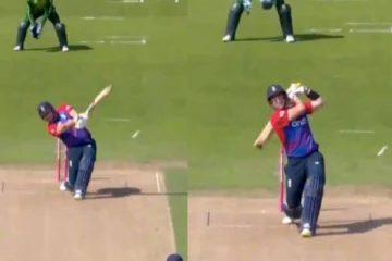 மைதானத்தை தாண்டி பக்கத்துக்கு மைதானத்துக்கு சென்ற பந்து! ஒரு இமாலய சிக்சரால் ரசிகர்களை சிலிர்க்க வைத்த பிரபல வீரர்... வைரல் வீடியோ