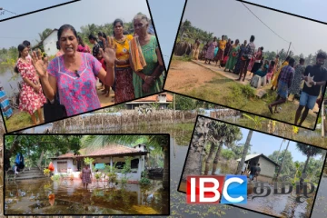 கிளிநொச்சியில் கிராமசேவையாளருக்கு எதிராக வீதிக்கு இறங்கிய மக்கள்