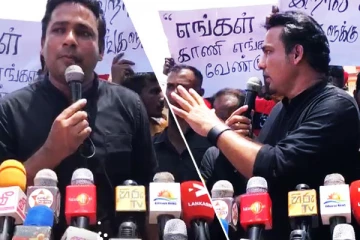 அபகரிப்புக்களுக்கு எதிராக இராஜாங்க அமைச்சர் வியாழேந்திரன் மட்டக்களப்பில் போராட்டம்