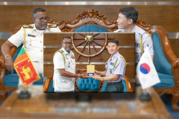 இலங்கை கடற்படைத் தளபதியை சந்தித்த லெப்டினன்ட் கேணல் ஹான் ஜொங்ஹூன்