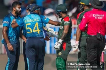 வங்கதேச வீரரின் விக்கெட்டை தட்டி தூக்கிய இலங்கை வீரர் குமார! களத்தில் வார்த்தை மோதலால் பரபரப்பு... வெளியான வீடியோ