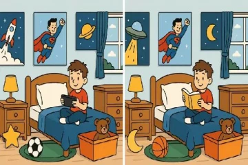 படிக்கும் சிறுவனின் அறை- ஒத்த படத்தில் இருக்கும் ஐந்து வித்தியாசங்கள் எவை?