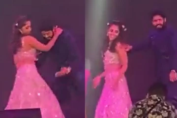 பிகில் நடிகை ரெபா மோனிகா ரிசப்ஷன்.. கணவருடன் மேடையில் சூப்பர் நடனமாடிய வீடியோ