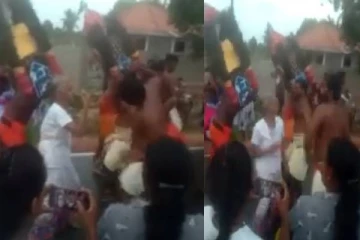 முருகன் ஆலய திருவிழாவில் காவடியுடன் சேர்ந்து ஆட்டம்போட்ட சிங்களவர்கள்!