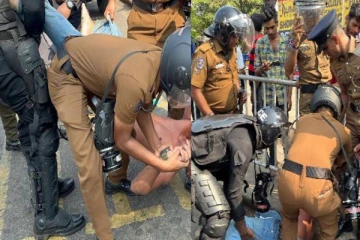 கொழும்பில் இடம்பெற்ற அவலம்... பொலிஸாரின் மோசமான செயல்! பரபரப்பு காட்சிகள்