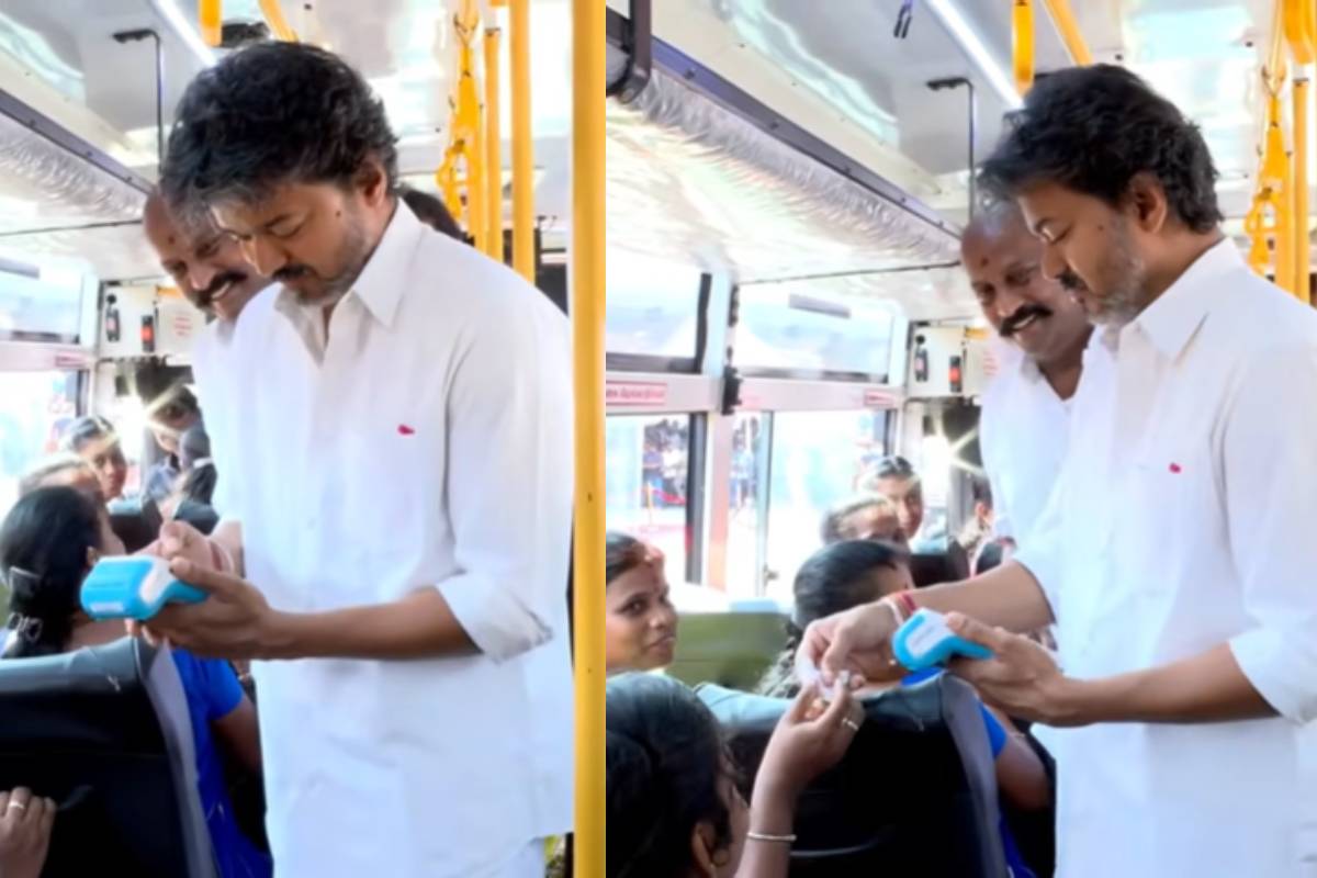மகளிர் வெற்றி பயணம்; இலவச டிக்கெட் வழங்கி தொடங்கி வைத்த முதல்வர் விஜய் | Cm Vijay Launch Vetri Bayanam By Gives Free Ticket மகளிர் வெற்றி பயணம்; இலவச டிக்கெட் வழங்கி தொடங்கி வைத்த முதல்வர் விஜய் | Cm Vijay Launch Vetri Bayanam By Gives Free Ticket
