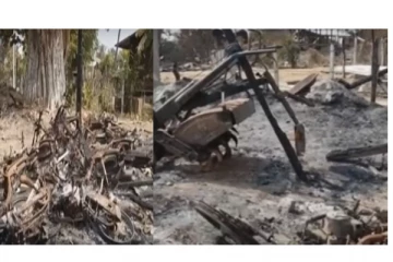 மியான்மரில் வான்வழித் தாக்குதல் - 5 பேர் சம்பவ இடத்தில் பலி - பதற வைக்கும் வீடியோ வைரல்...!