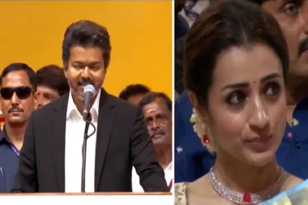விஜய் பதவியேற்பு பேச்சில் த்ரிஷா அழுததன் காரணம் என்ன? | Trisha Turns Emotional During Cm Vijay S Speech