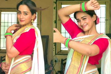 நடிகை காவியா அறிவுமணியின் சேலையில் மயக்கும் ரீல்ஸ் வீடியோ..