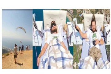 ‘வானில் பறக்கும் பெட்’ - சுவாரஸ்யமான வீடியோ காட்சி