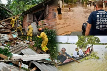 வெளிநாடொன்றில் வெள்ளம் மற்றும் நிலச்சரிவில் சிக்கி பலர் பலி
