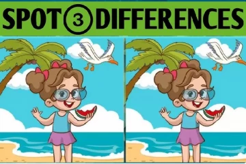 கடற்கரையில் சுற்றும் சிறுமியின் படத்தில் இருக்கும் வித்தியாசங்கள் என்ன?