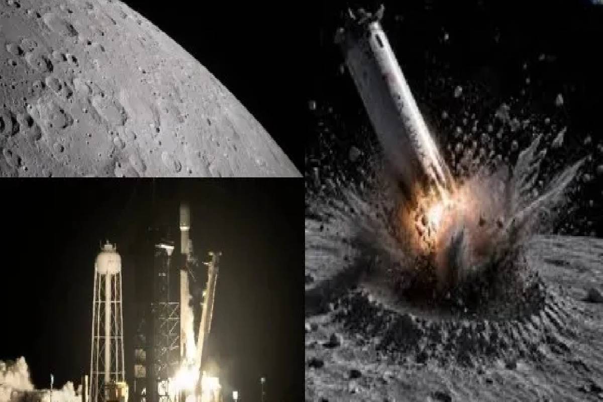 நிலவில் விழுந்து நொறுங்கிய SpaceX ராக்கெட்: 8,690 கி.மீ வேக மோதலால் உருவான புதிய பள்ளம்! | Spacex Rocket Crashes Into Moon Creates New Crater நிலவில் விழுந்து நொறுங்கிய SpaceX ராக்கெட்: 8,690 கி.மீ வேக மோதலால் உருவான புதிய பள்ளம்! | Spacex Rocket Crashes Into Moon Creates New Crater